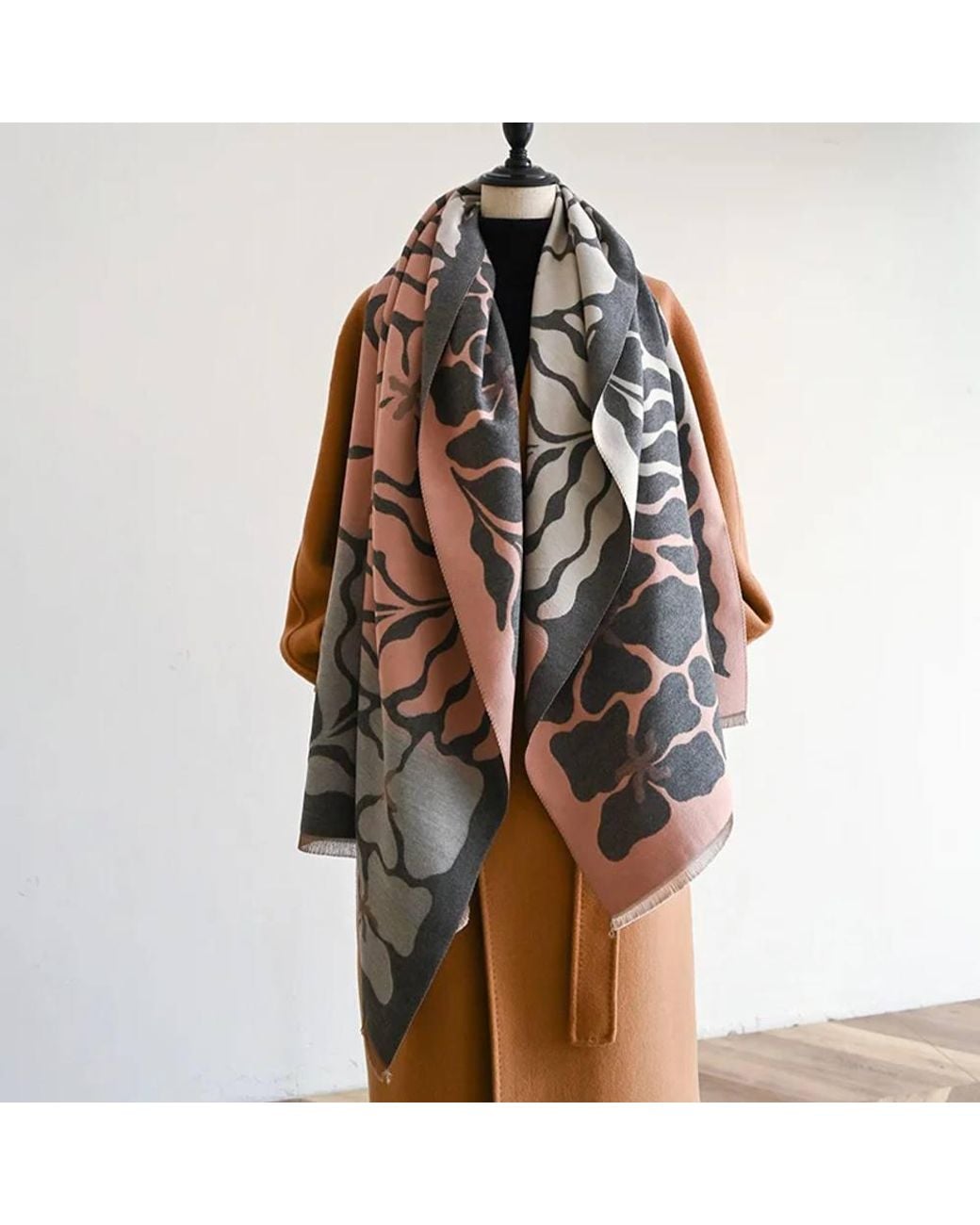 Lemon Daisy Accessories Pink Kiri Autumn Winter Scarf Shawl