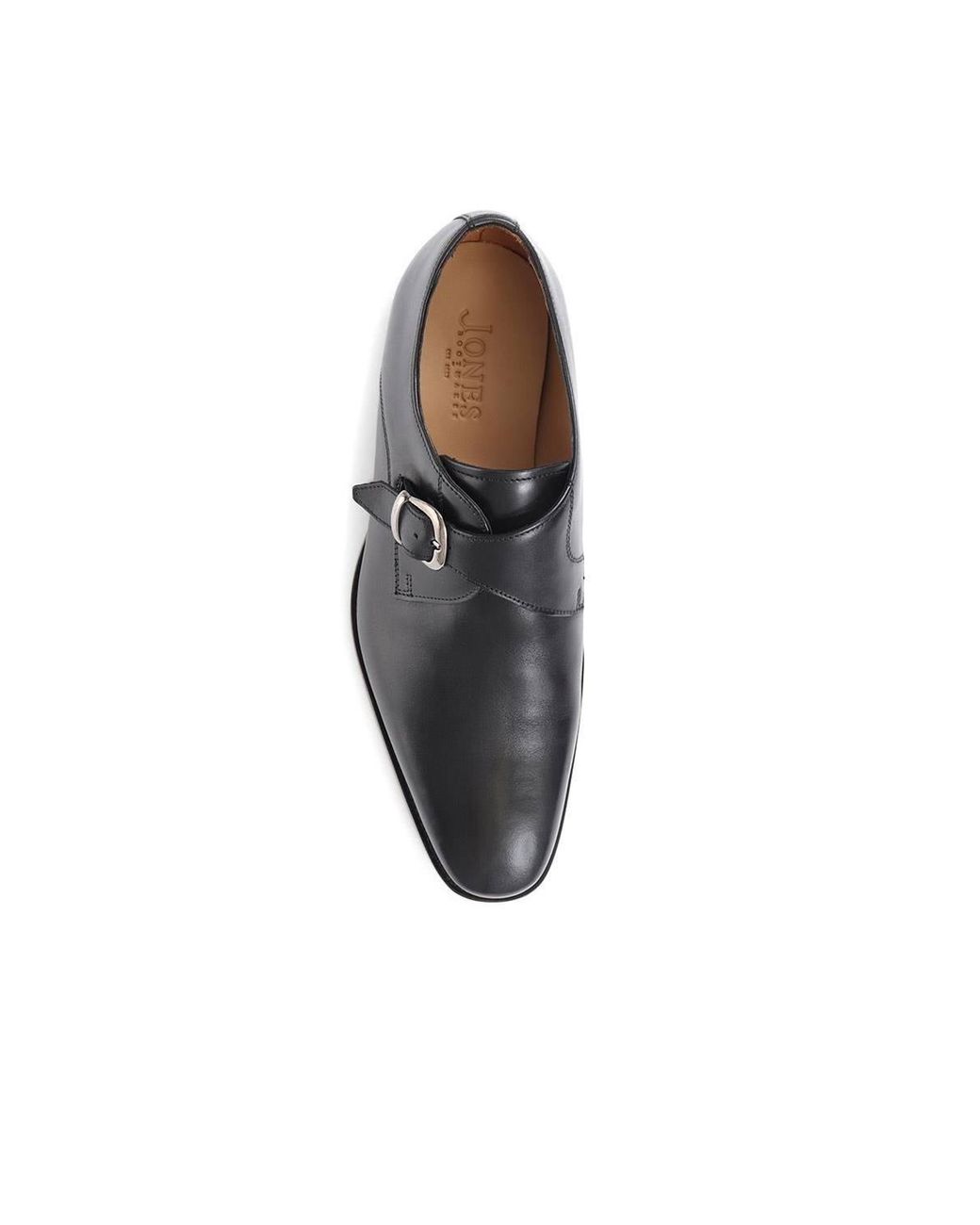 Jones Bootmaker Brown Justin Leather Single Strap Monk Shoes for men