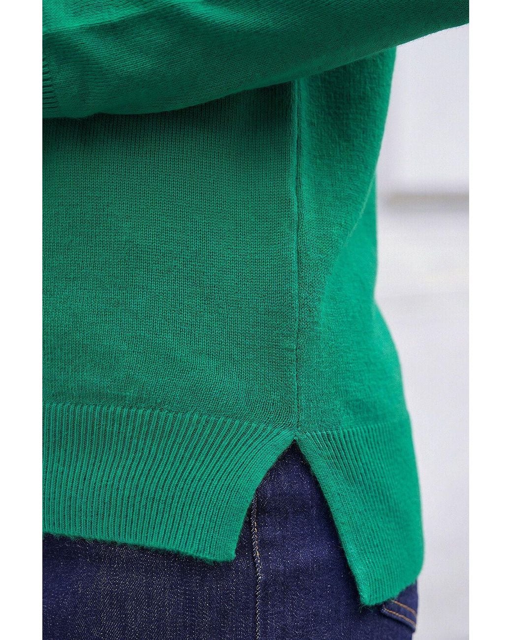 Roman Green Plain Soft Crew Neck Jumper