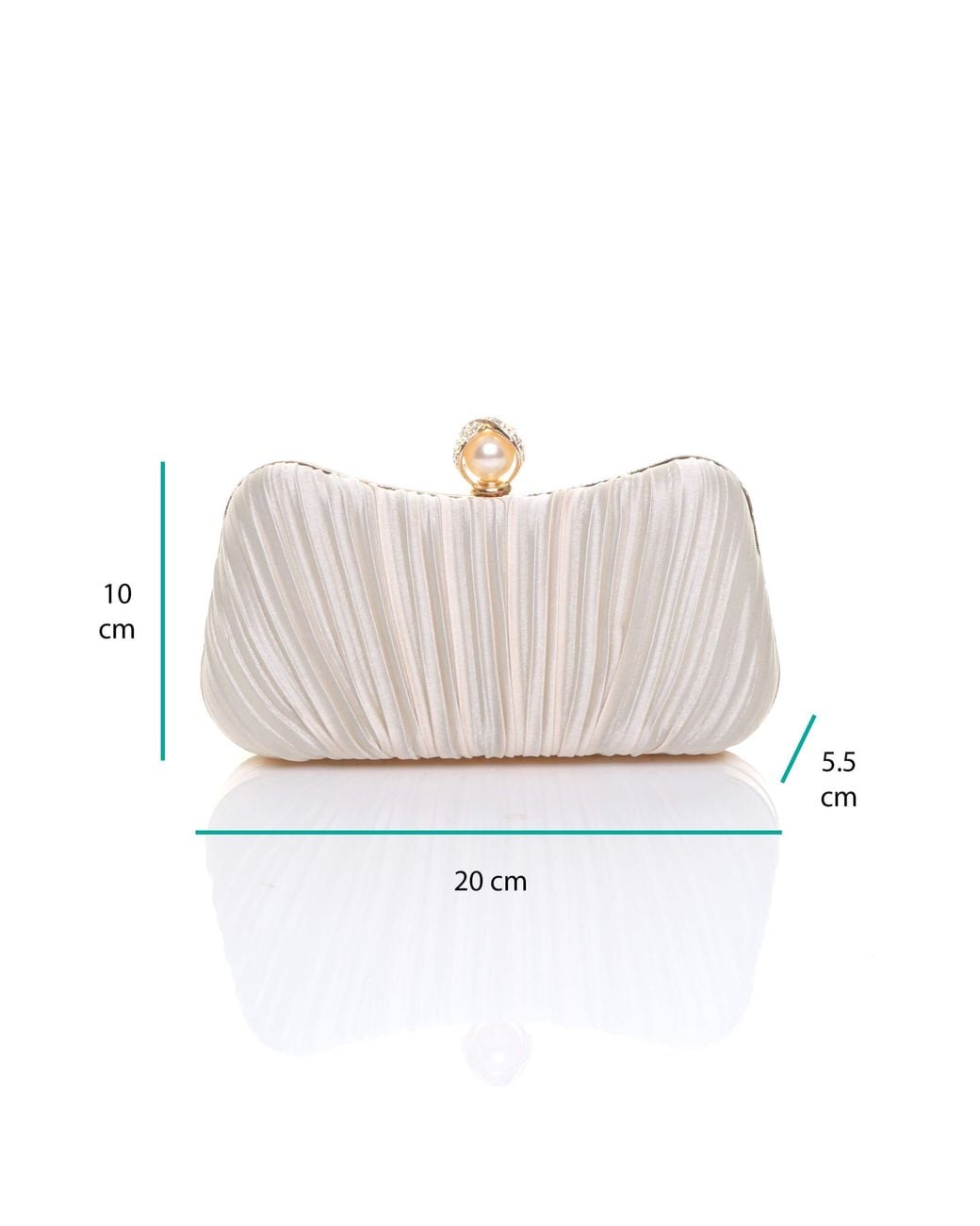 AJVANI Pink Evening Party Wedding Ruched Clutch Bag