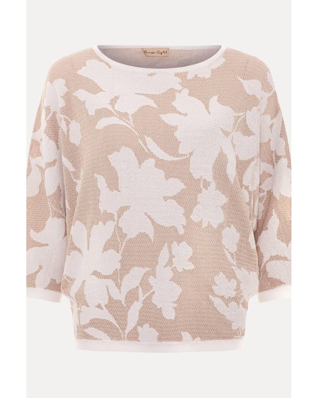 Phase Eight White Batwing Knitted Jumper