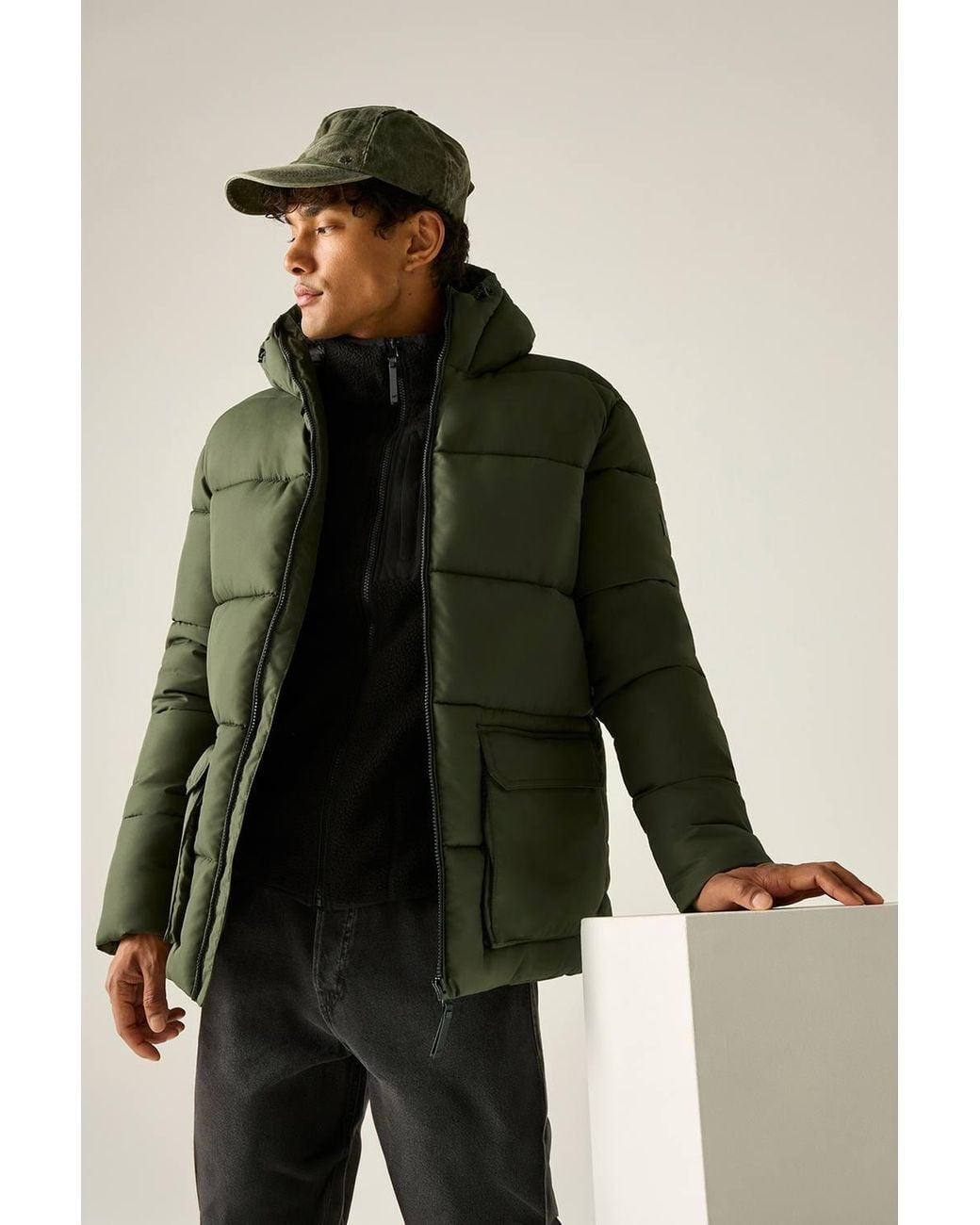 Regatta Green Waterproof Marek Short Quilted Jacket for men