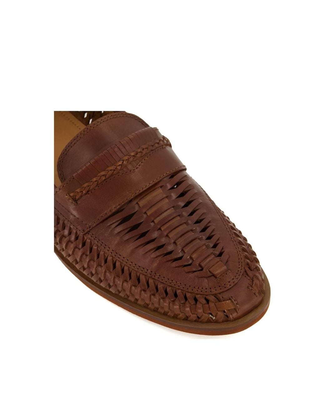 Dune Brown 'Brickles' Leather Casual Shoes for men