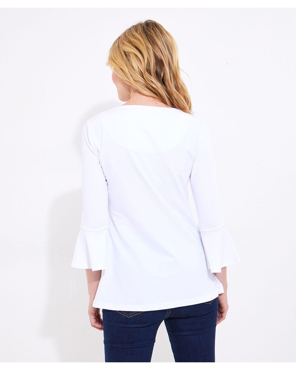 Joe Browns White Longline Button Down Jersey Top