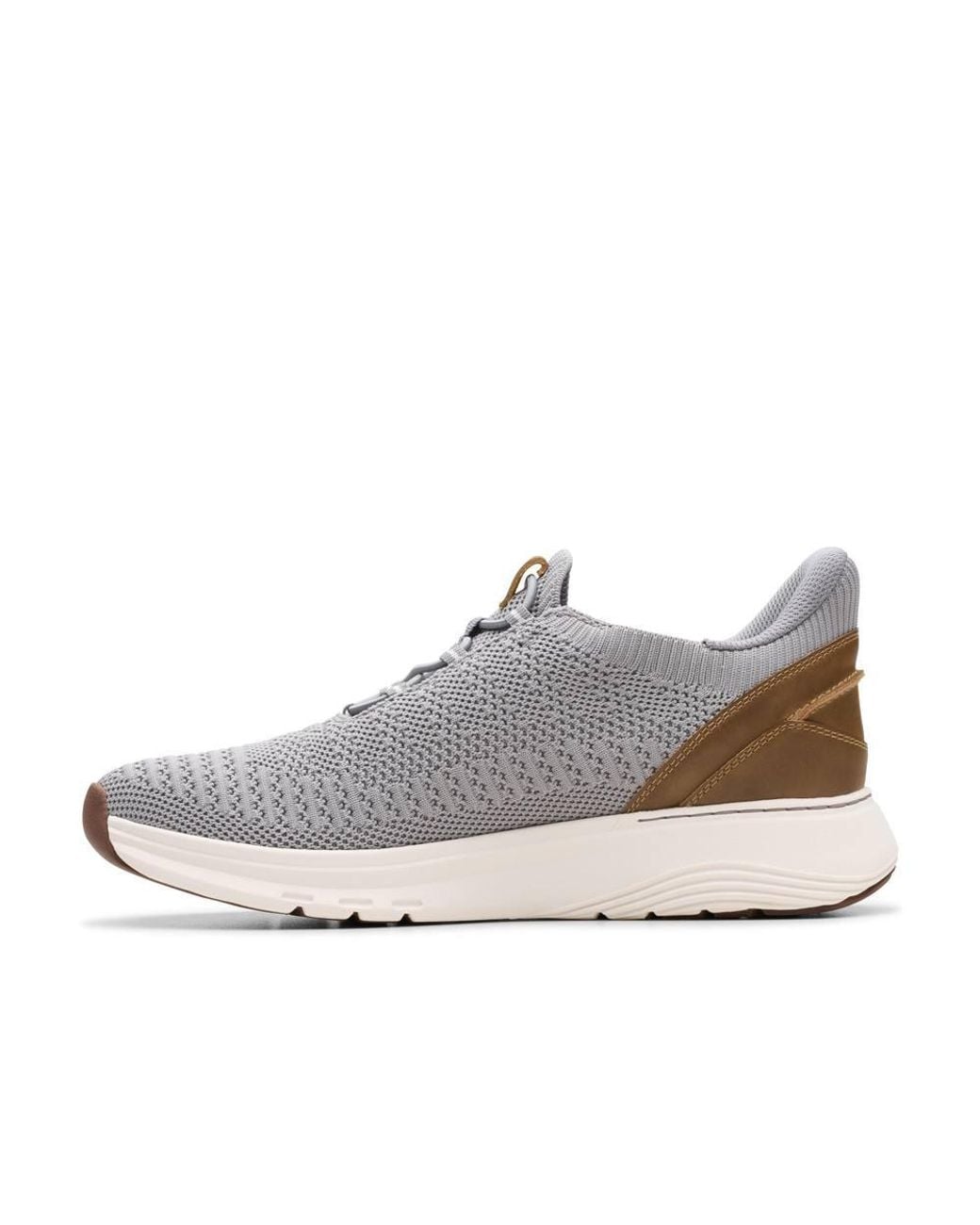 Clarks Gray Motion Trek Lo Knit Trainers, Walking for men
