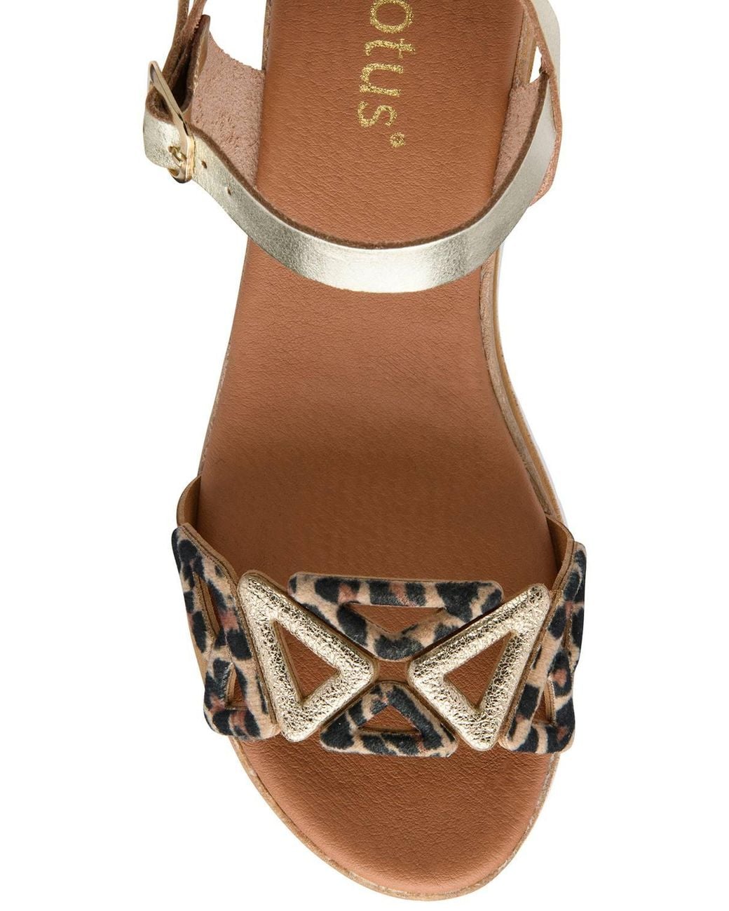 Lotus Brown 'Ariah' Leather Wedge Sandals