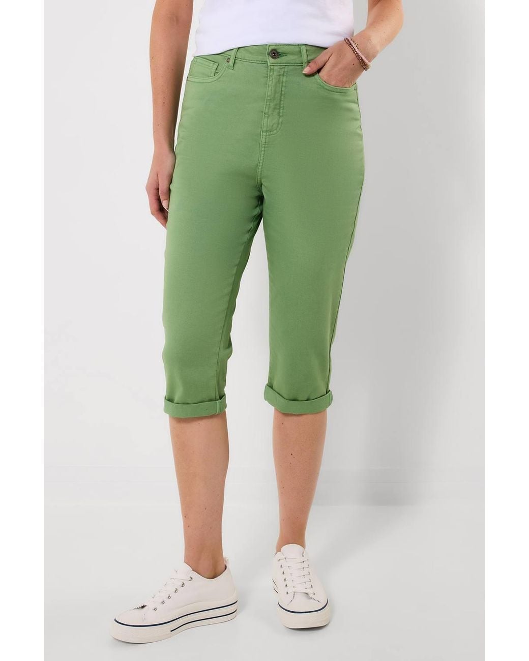 Joe Browns Blue Stretchy Capri Pants