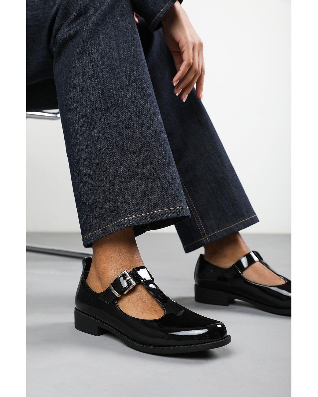 Where's That From Blue Tahlia' Girl's School Shoe T-Bar Buckle Mary Jane