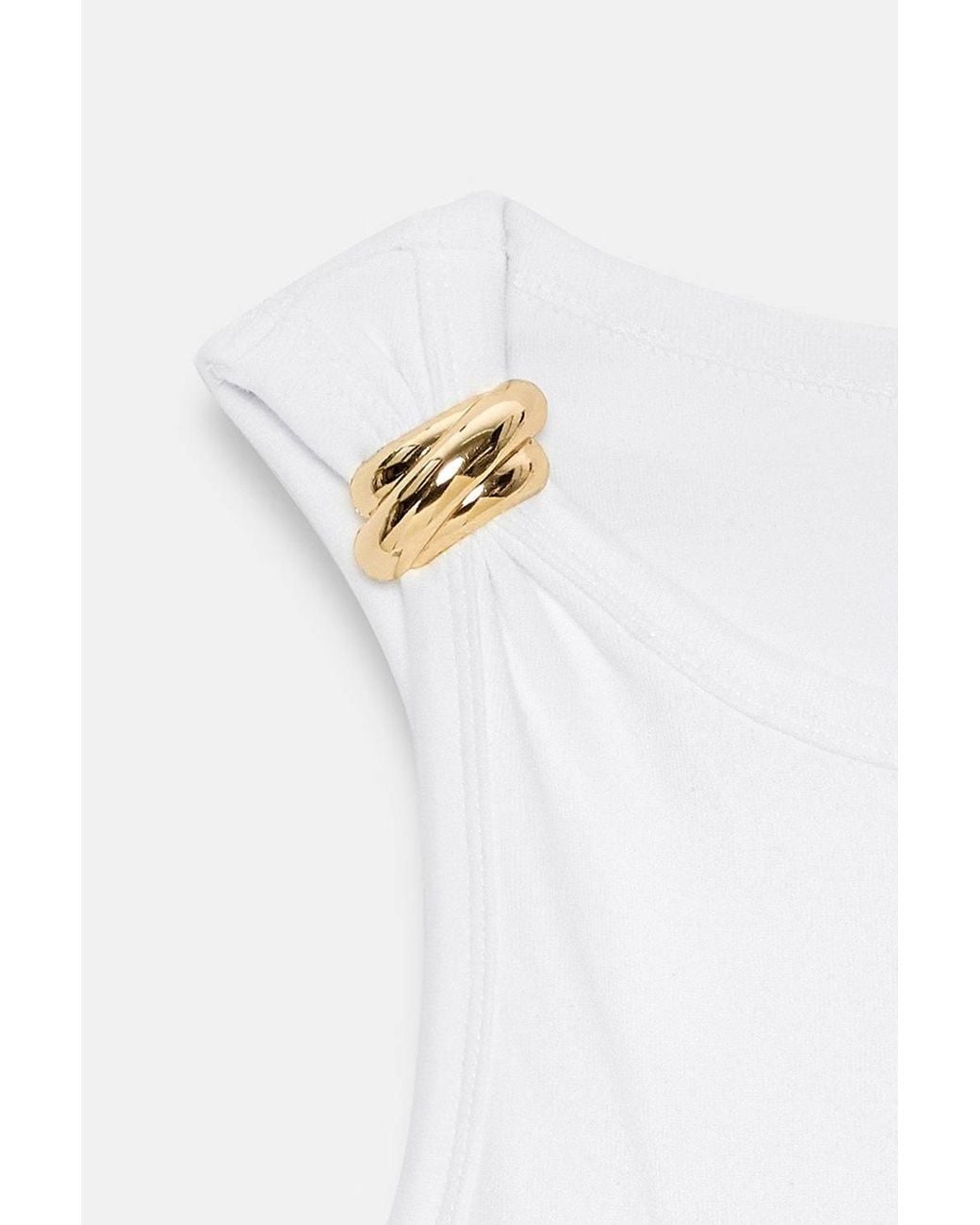 Dilvin Gray Sleeveless Slim-Fit Cami Blouse