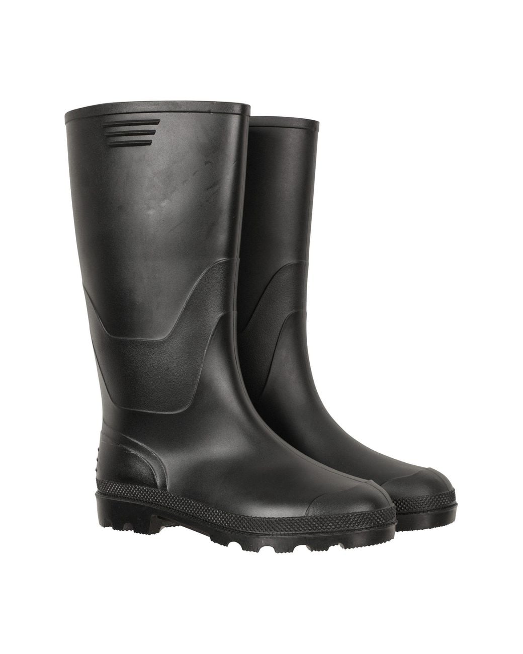 Mountain Warehouse Black Wade Wellies Waterproof Breathable Lined Rain Boots for men