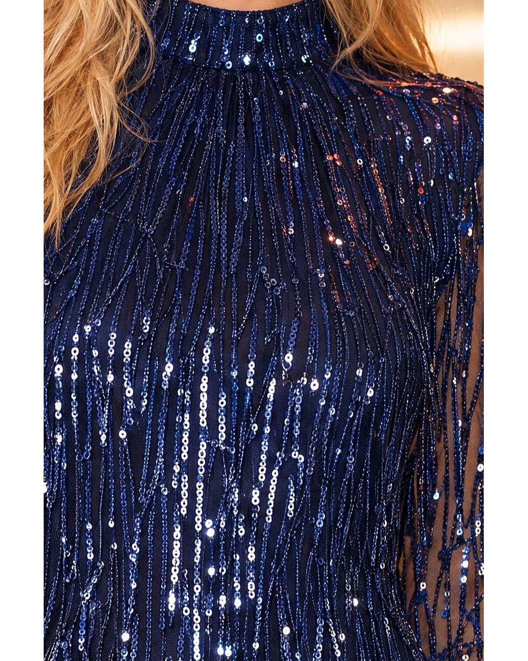 D.u.s.k Blue All Over Fringe Shift Dress