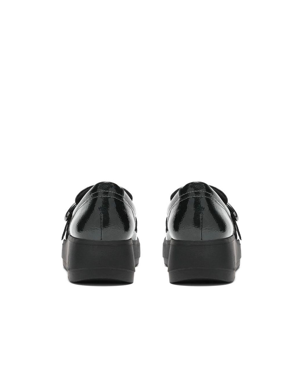 Clarks Black Zylah Vine Metallic Loafers, Slip Ons