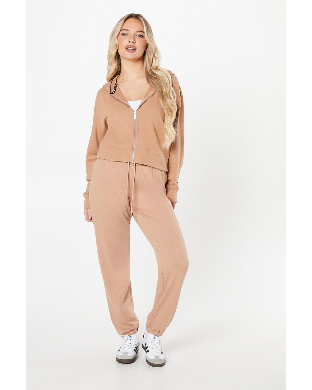 DKNY Natural Metallic Bubble Logo Full Zip Hoodie Cotton