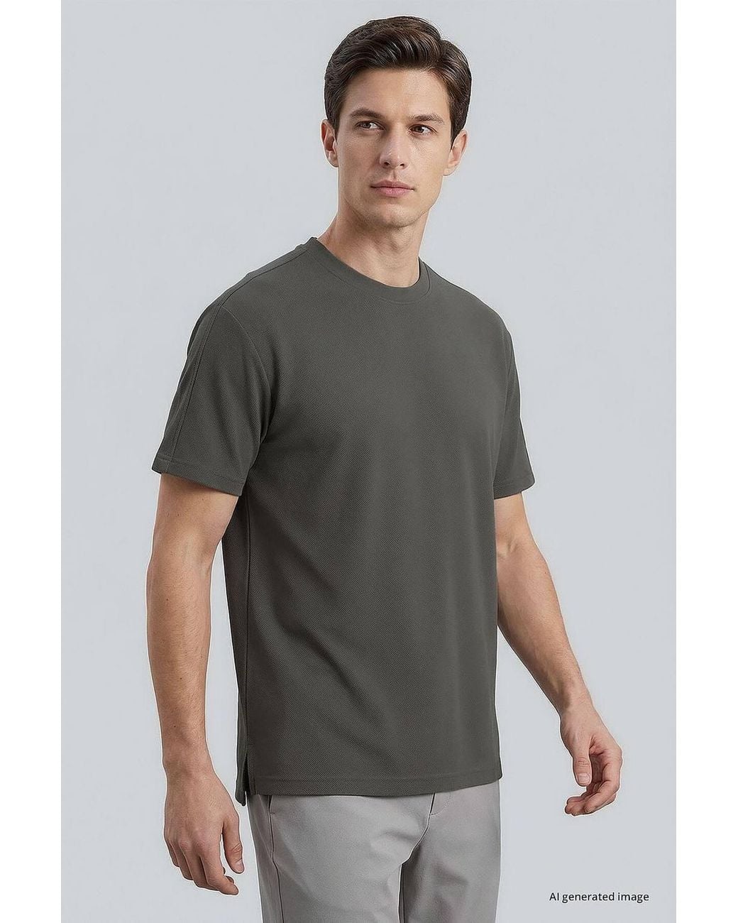 TOMMY LIFE Black Viscose Blend T-Shirt for men