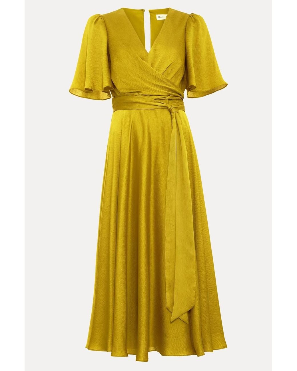 Phase Eight Yellow Petite Abbie Midi Dress