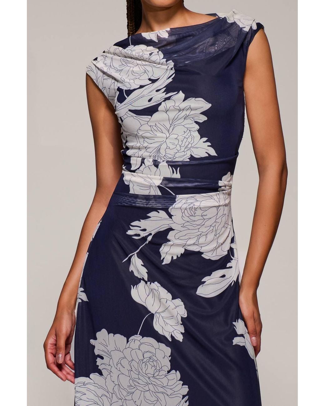 Jolie Moi White Multiway Neckline Mesh Maxi Dress