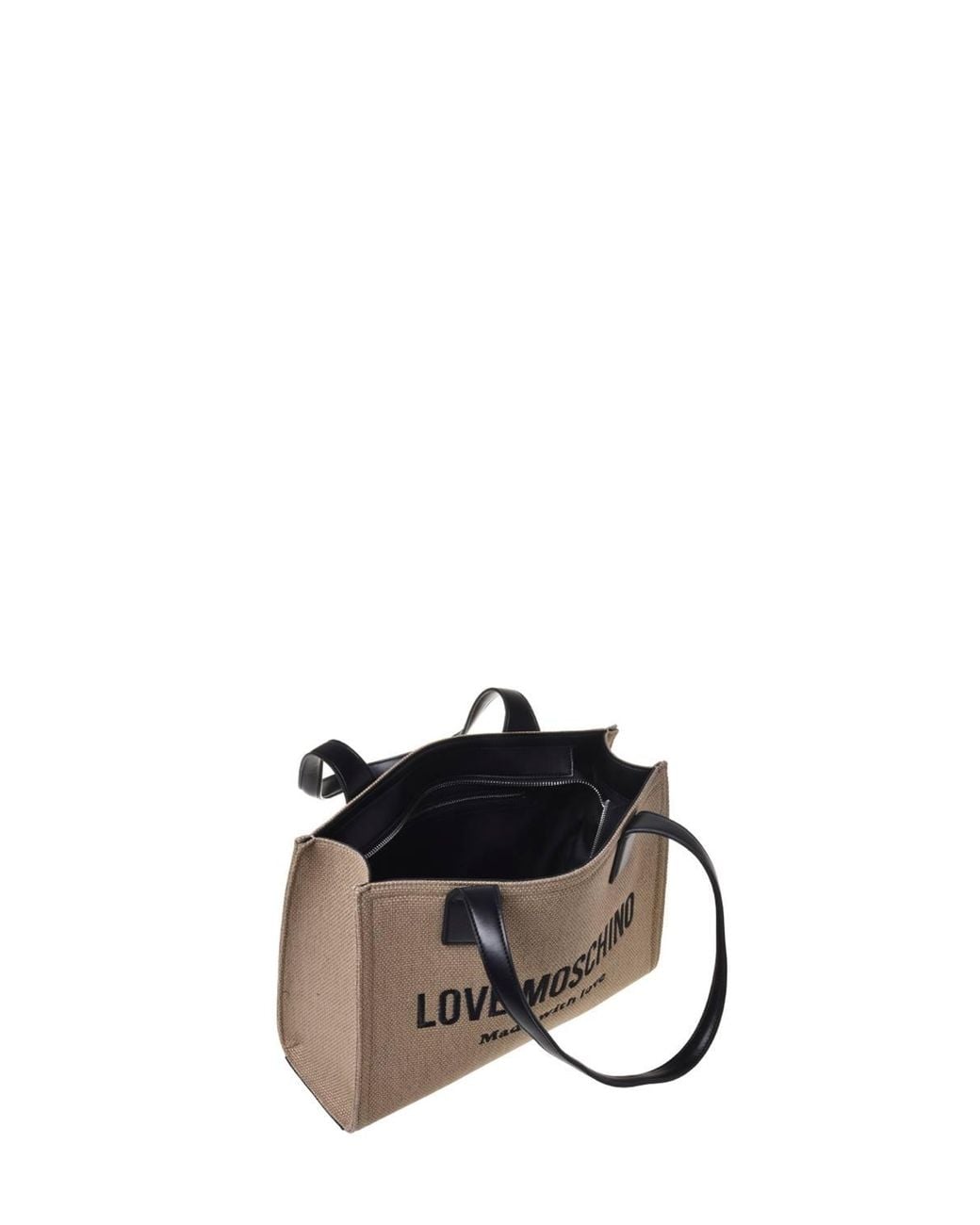 Love Moschino Natural Woven Tote Bag