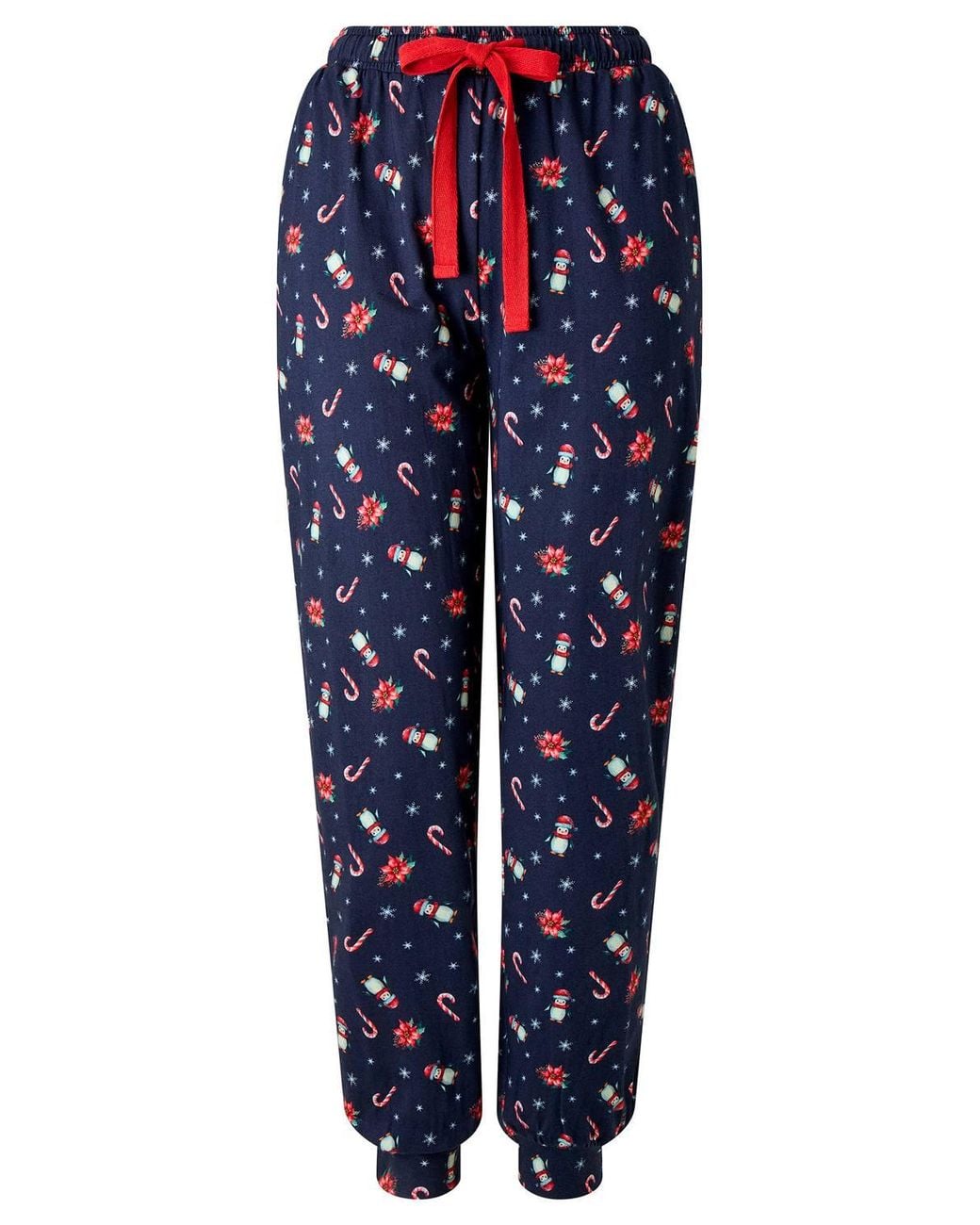 Joe Browns Blue Jolly Santa Jersey Pyjama Set