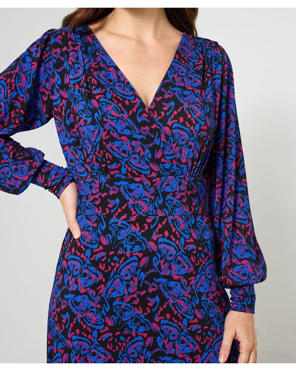 Joe Browns Blue Butterfly Print Jersey Midi Dress