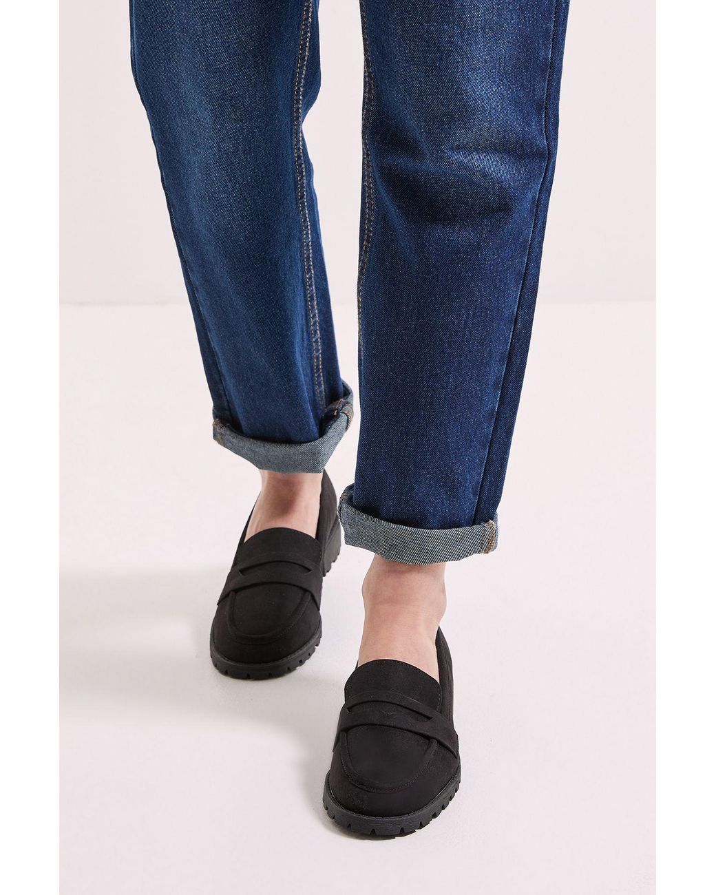 Dorothy Perkins Blue Leoni Chunky Loafers