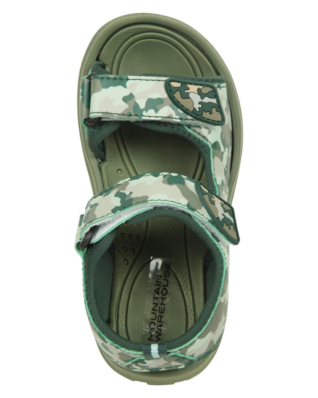 Mountain Warehouse Green 'Sand' Soft Lined Cushioned Lightweight Open Toe Touch Strap Sandals