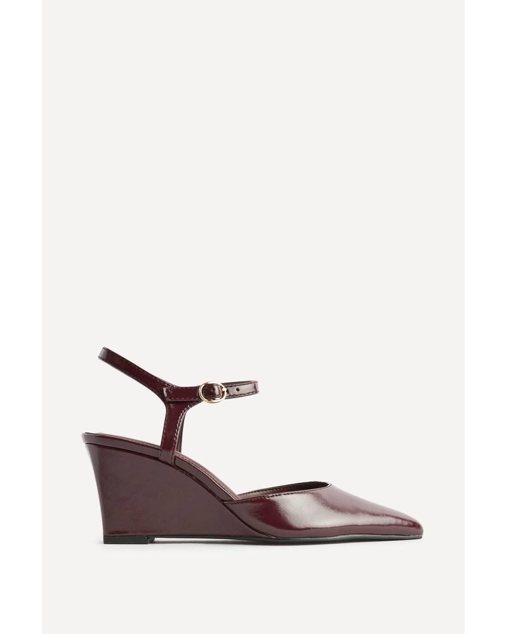 Linzi Red Enhanced Wedge Court Shoes