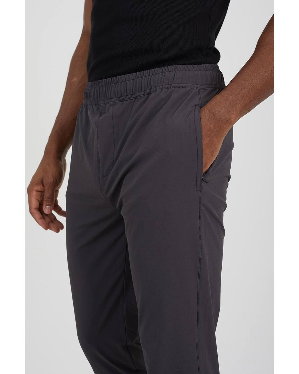 Brave Soul Blue Elasticated Waist Ripstop Trousers for men
