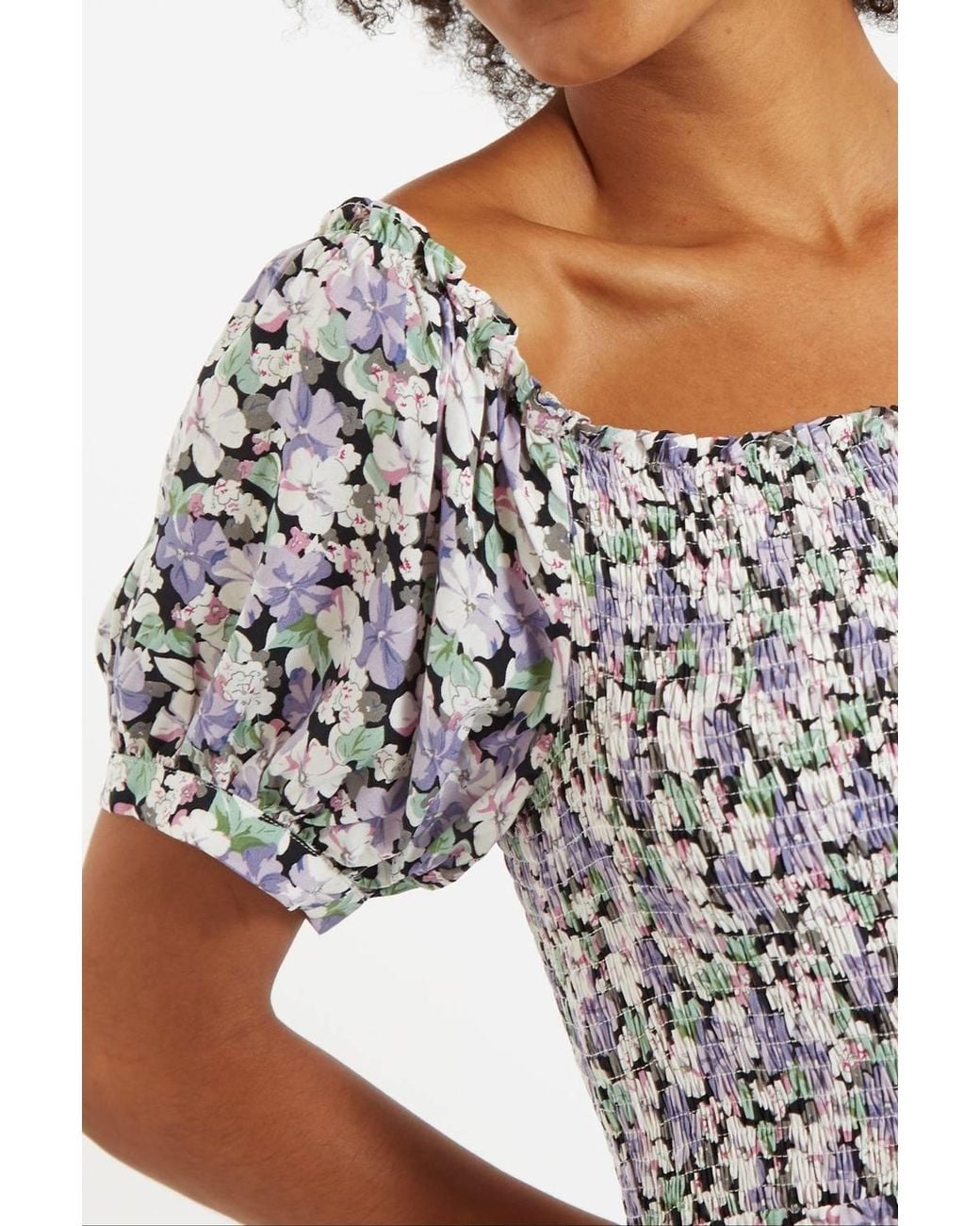 Louche Green Babette Liseron Shirred Bodice Midi Dress