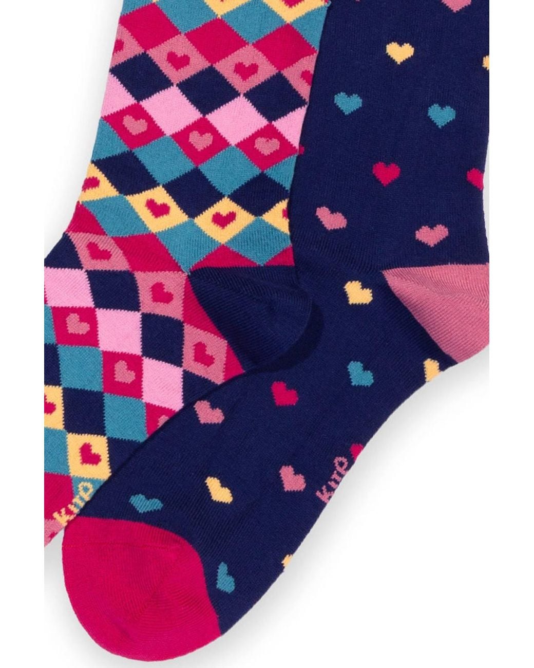 Kite Blue Diamond Heart Socks