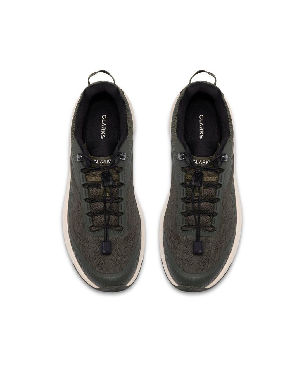 Clarks Black Enford Lace Khaki Trainers, Lace Up for men