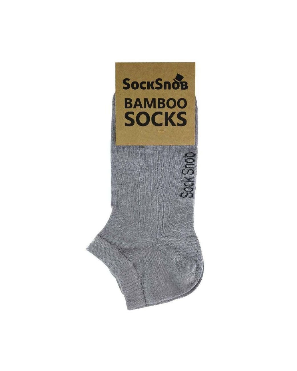 Sock Snob Gray 4 Pack Luxury Bamboo Low Cut Trainer Socks