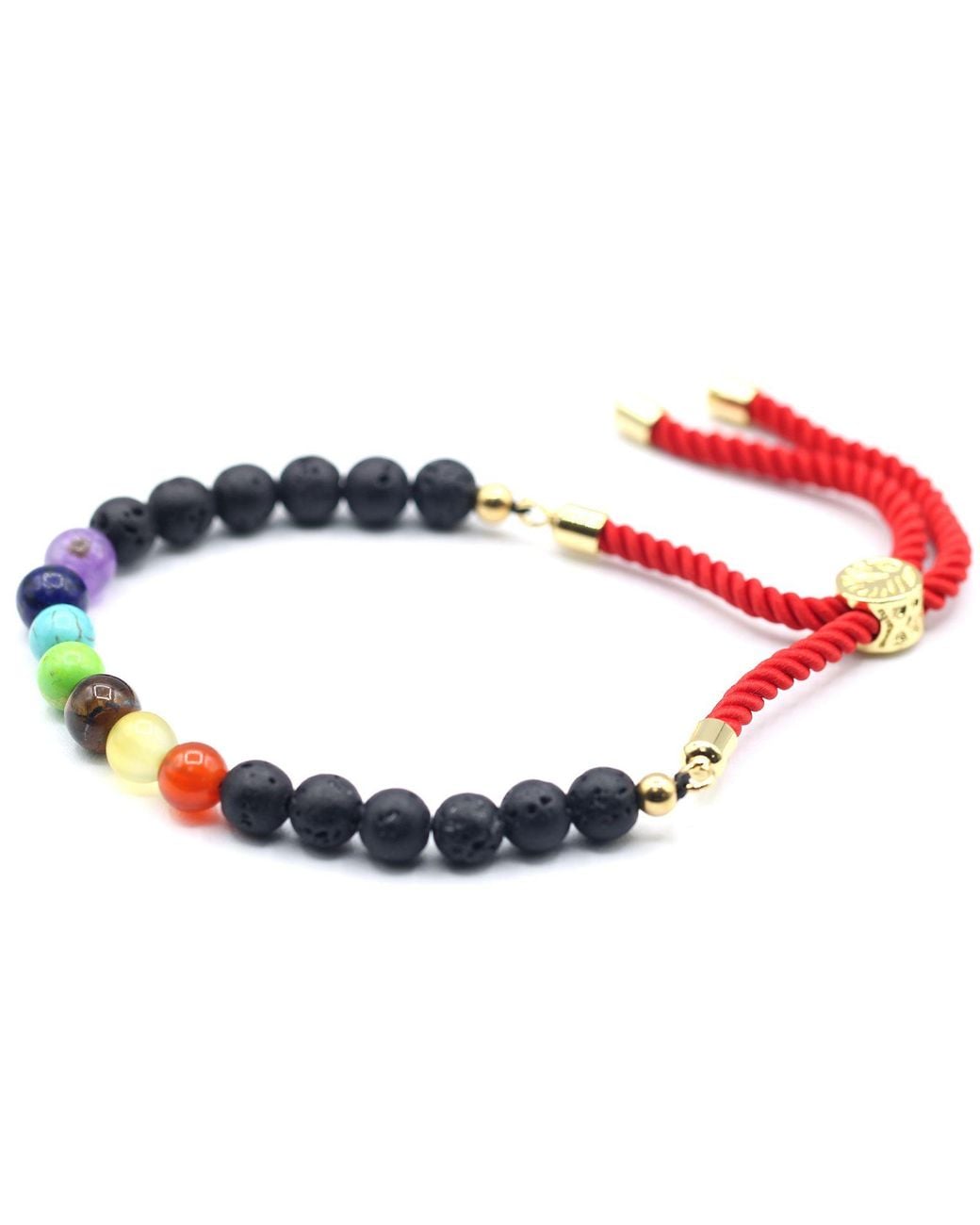 KDMD Blue 18K Plated Gemstone Royal String Bracelet