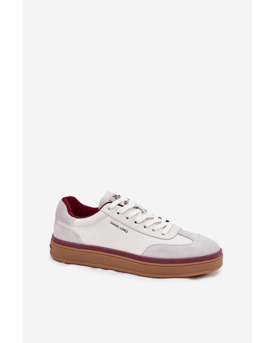 Love Lace White Suede Animal Print Comfortable Sports Trainers