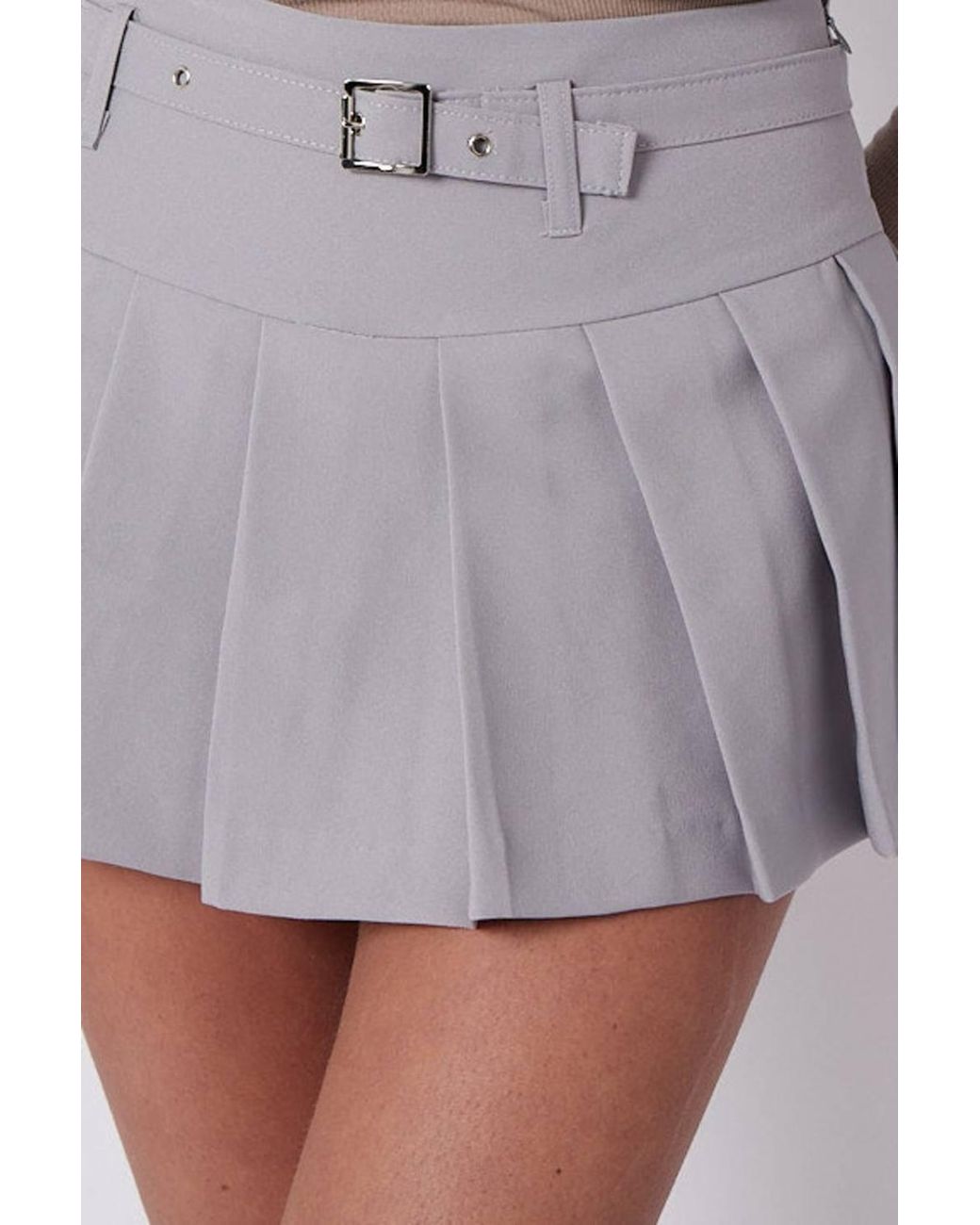 Stylewise Purple Pleated Belted