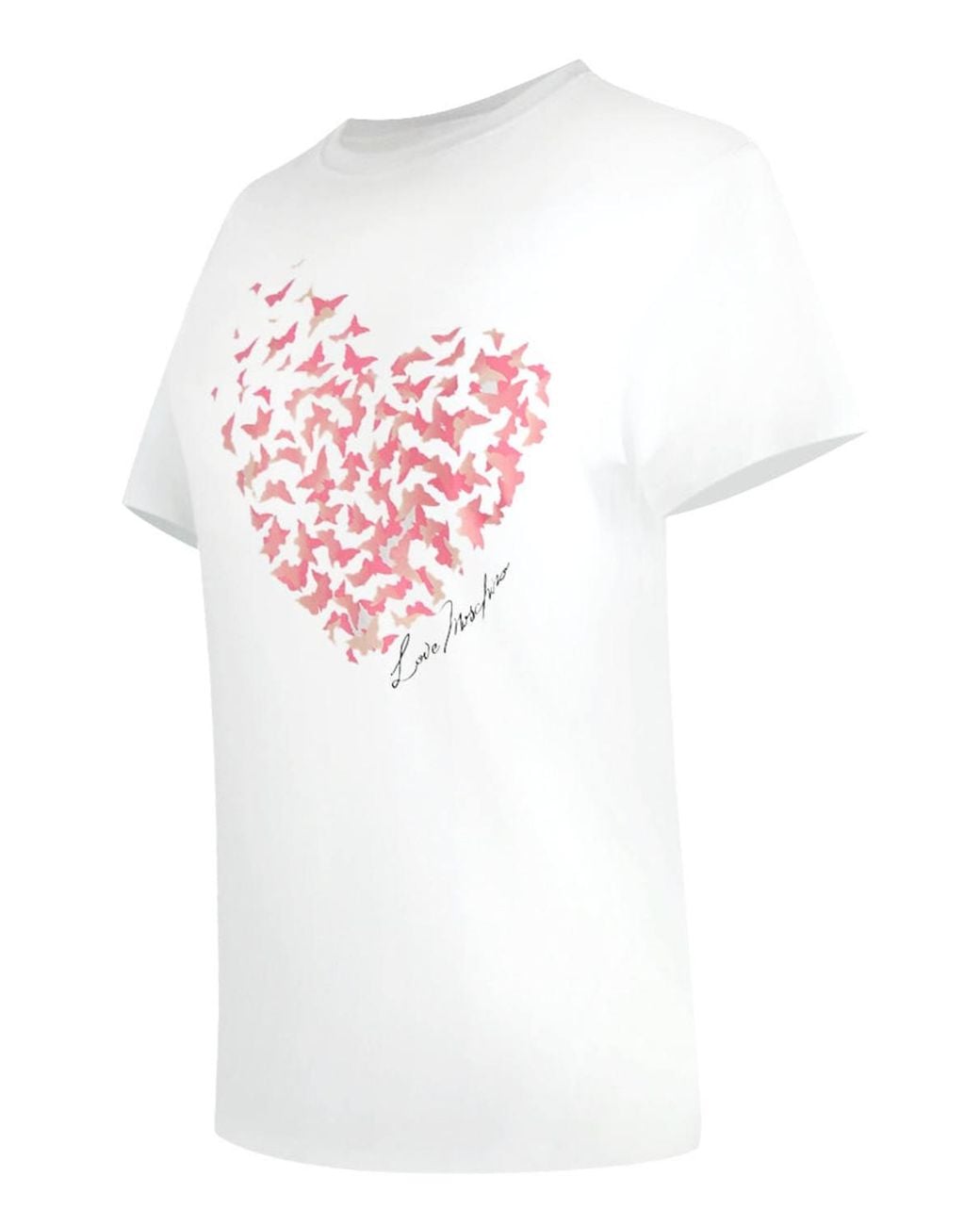 Love Moschino White Short Sleeve Round T-Shirt