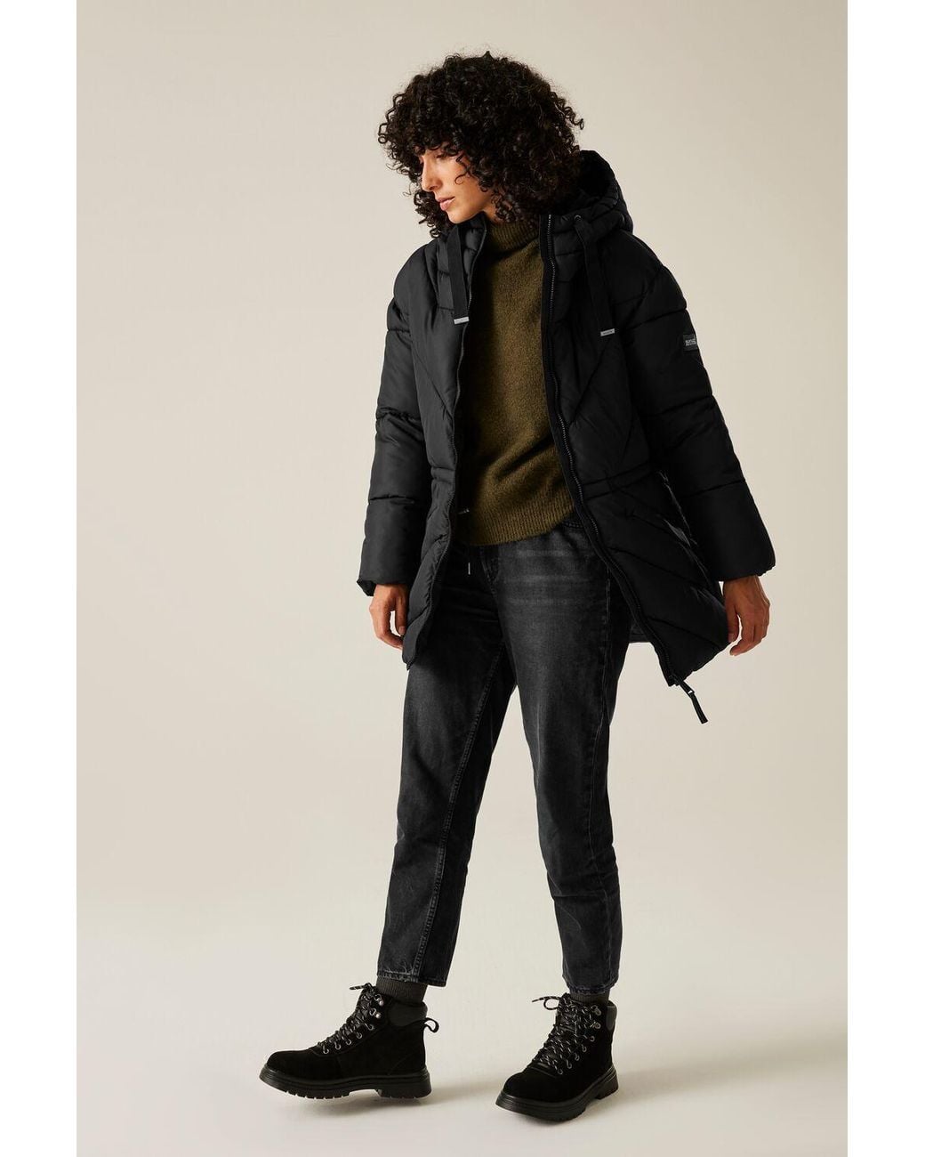 Regatta Black Rusey Water-Repellent Insulating Padded Jacket