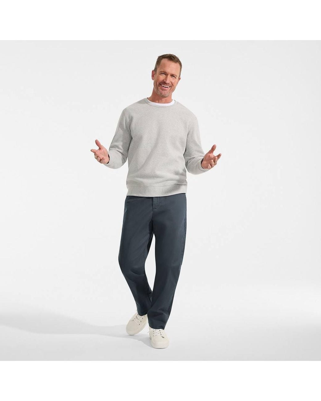 Lands' End Blue Travel Kit Classic Fit Chino Trousers for men