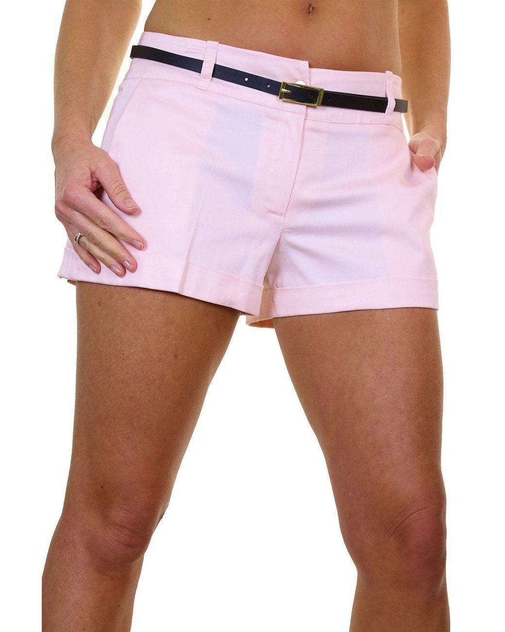Paulo Due Pink Sateen Hotpants