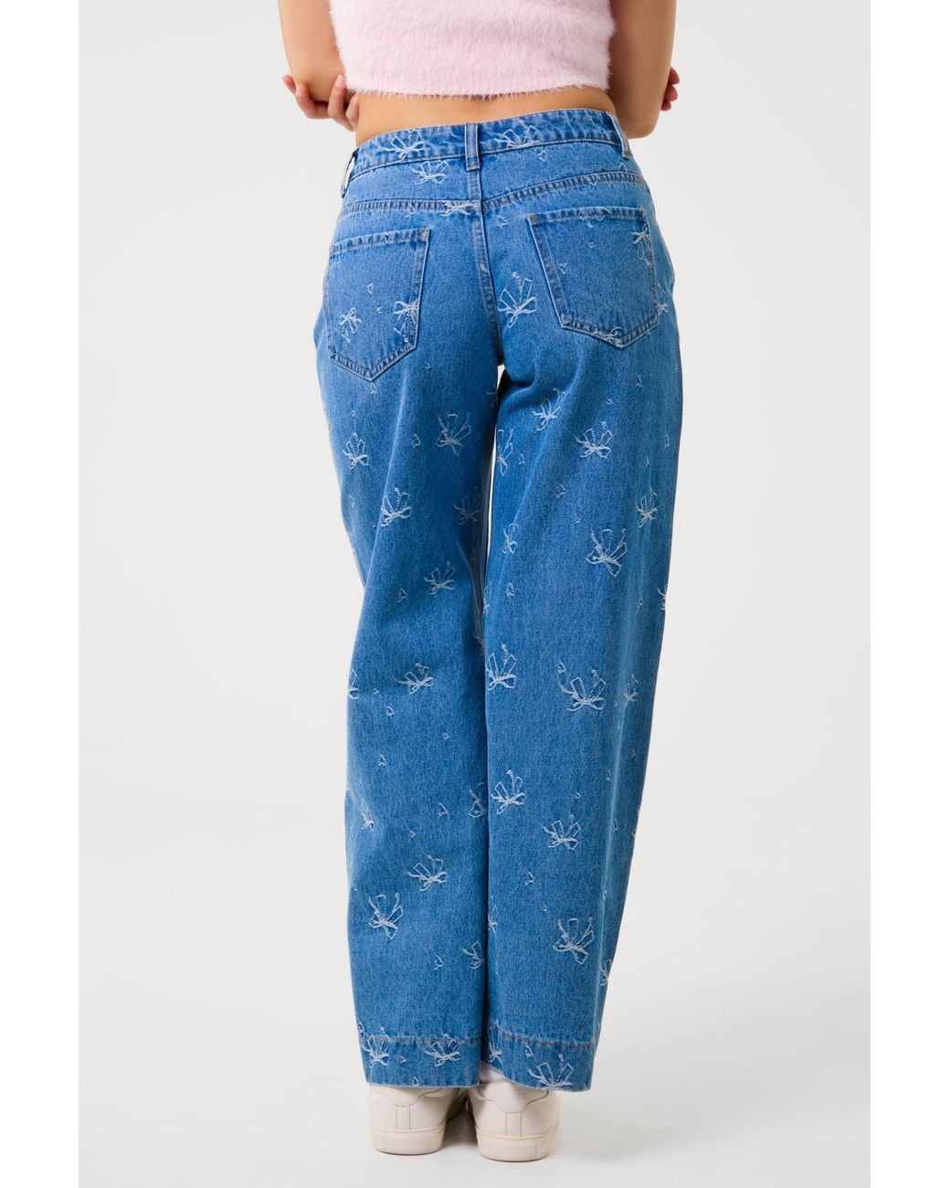Pink Vanilla Blue Ribbon Bow Jeans