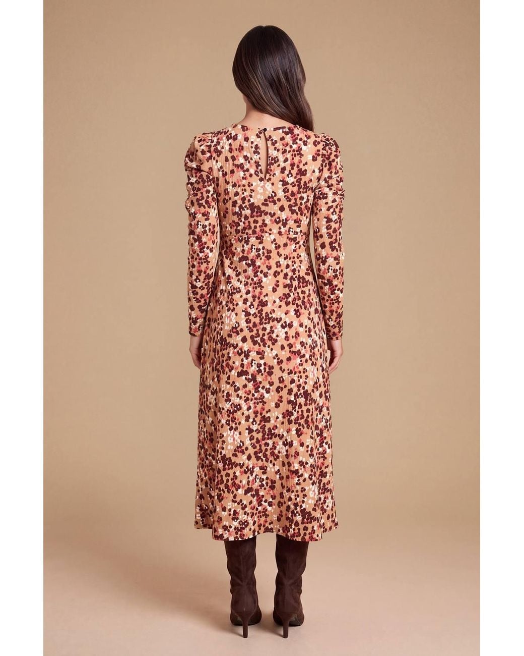Dorothy Perkins Natural Petite Keyhole Jersey Midi Dress