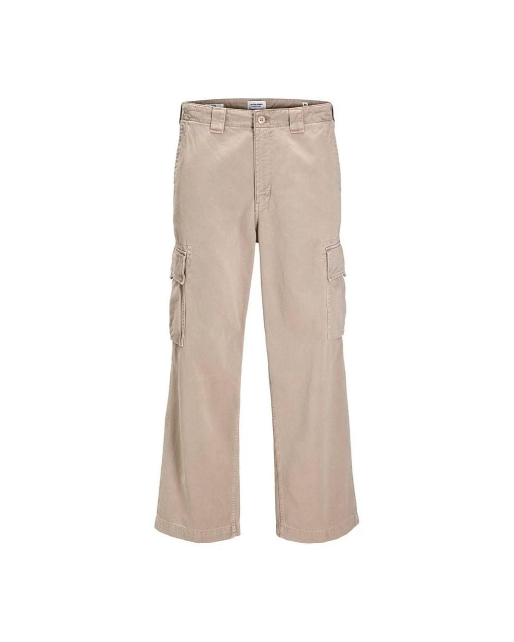 Jack & Jones Brown Atlas Wide Leg Cargo Trousers for men