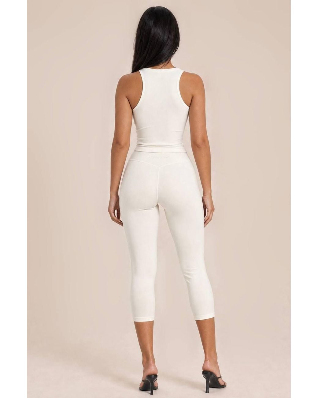 LemonLunar Natural Square Neck Sleeveless Double-Layered Stretch Tank Top