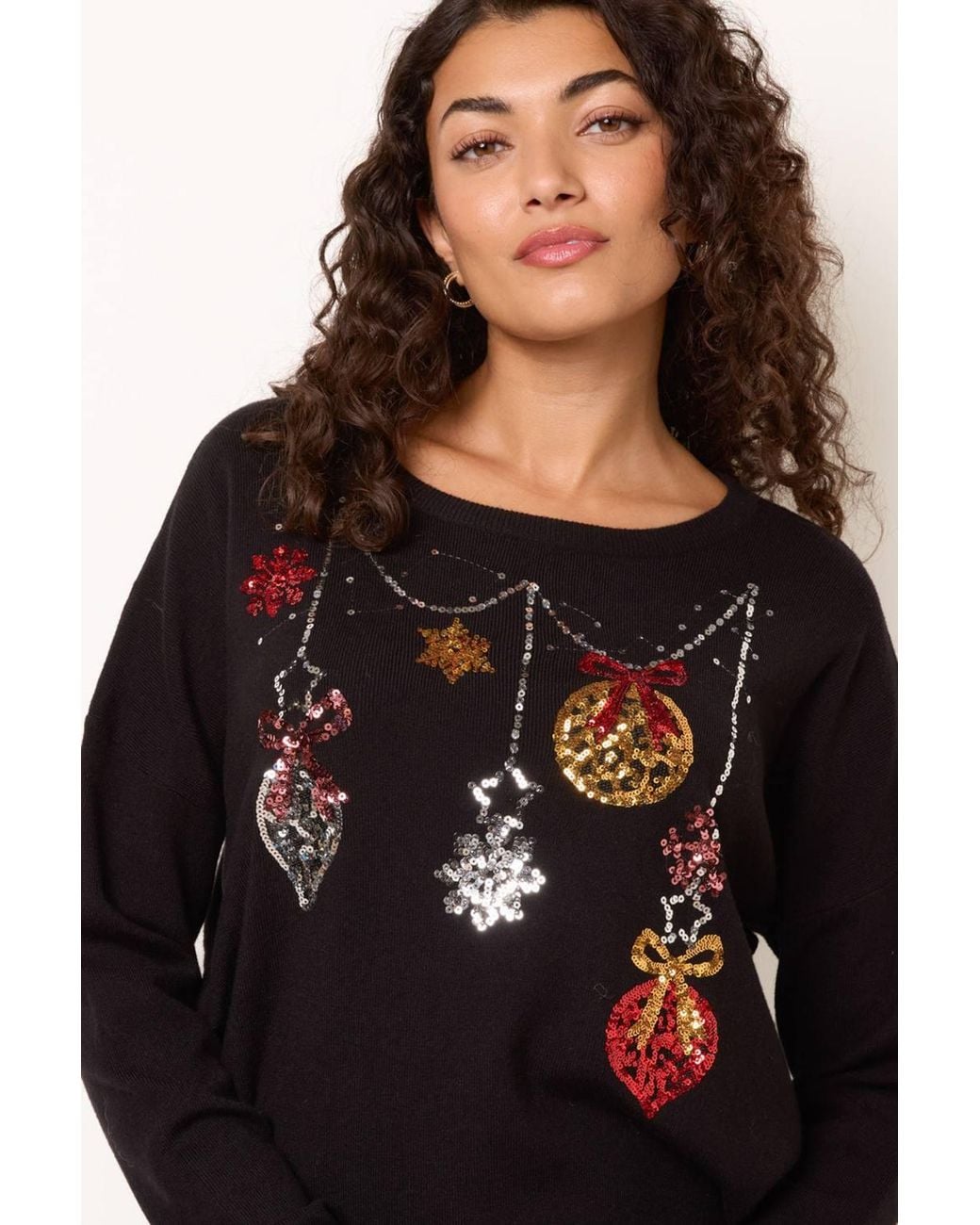 Blue Vanilla Black Long Sleeve Round Neck Jumper