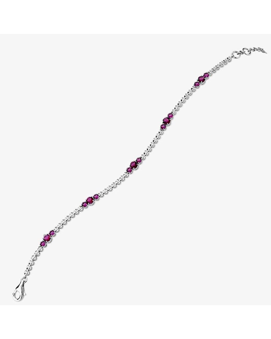T.H.Baker Metallic 18Ct Ruby & Diamond Fancy Bracelet Hsb1062(Ru)