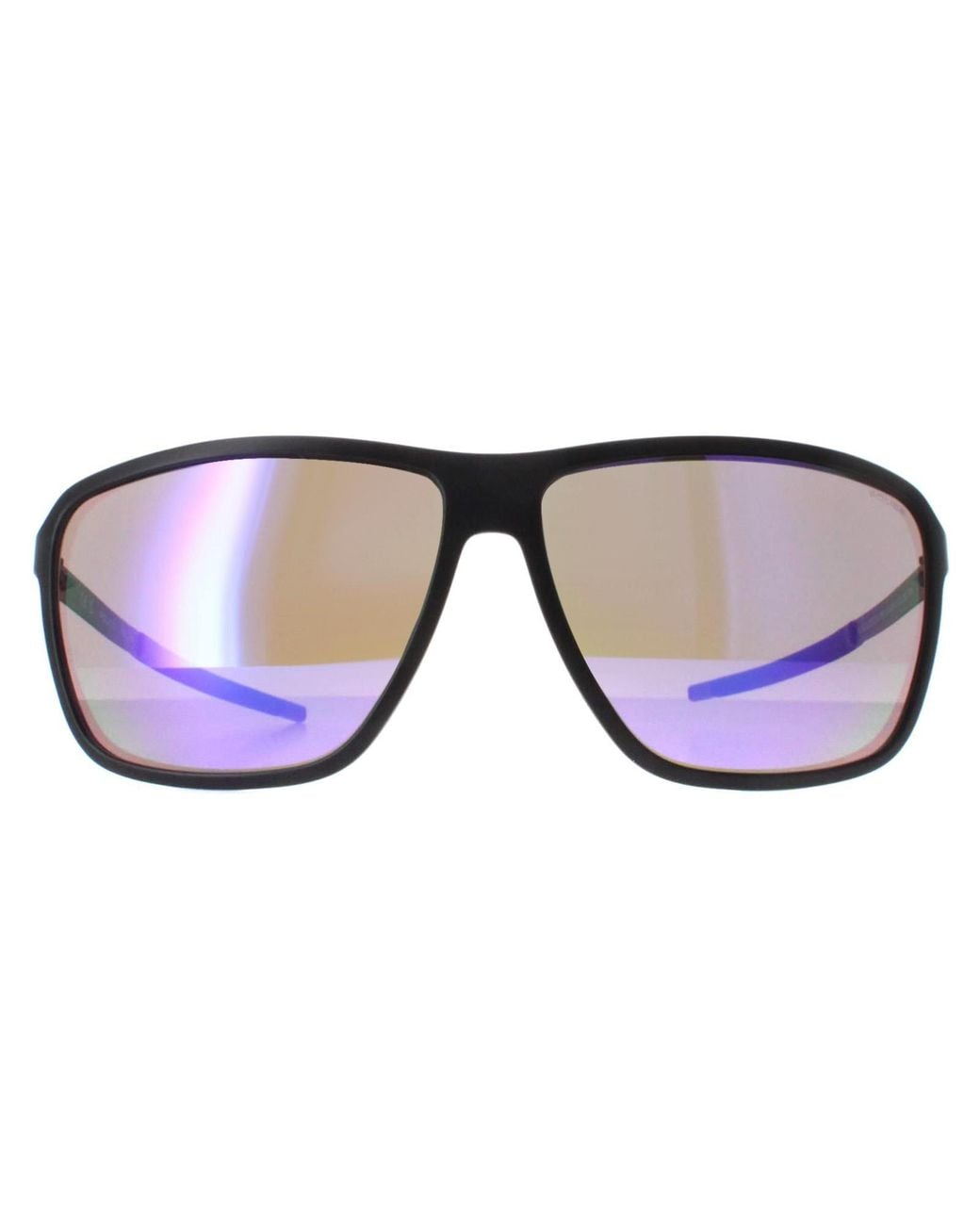 Police Black Square Matte Mirror Spll15 Solstice 4 for men