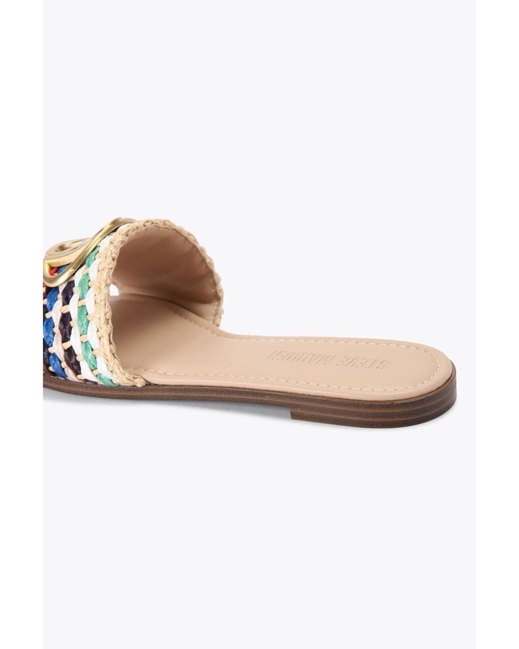 Steve Madden White 'Kora Multi Raffia' Sandals