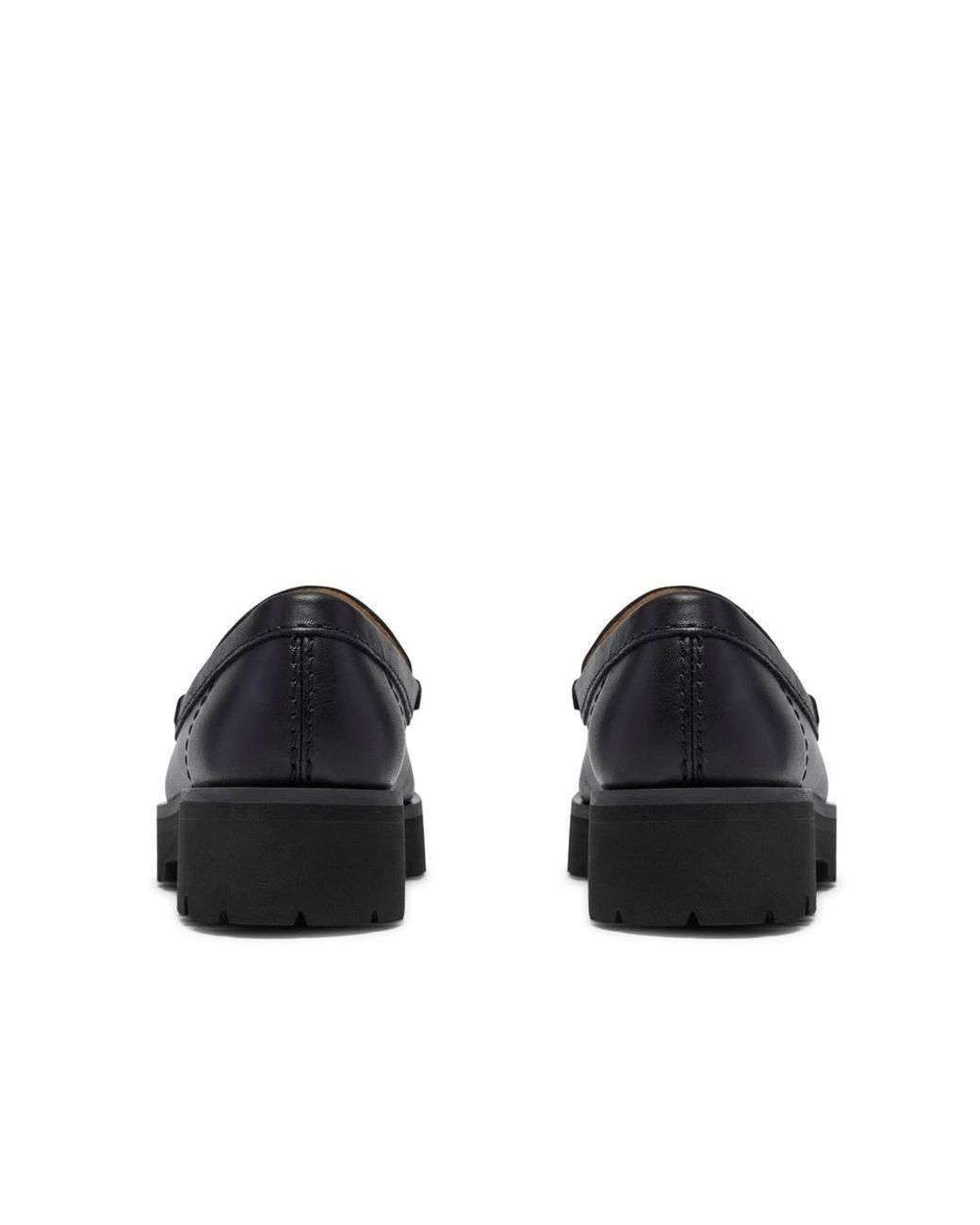 Clarks Black Yukoner Penny Leather Loafers, Slip Ons