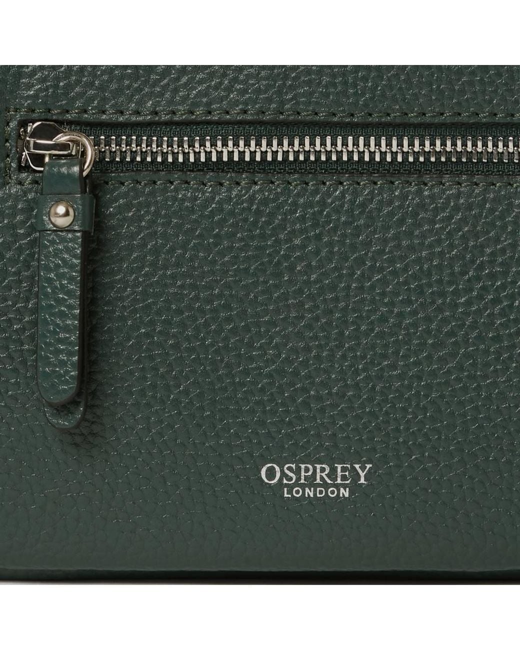 Osprey Green The Ruby Leather Crossbody Clutch Bag