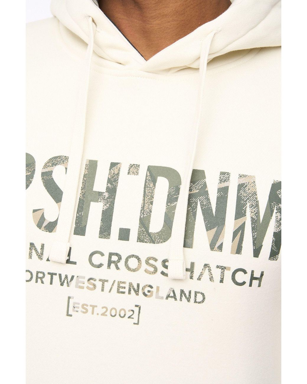 Crosshatch White Campbox Hoodie for men