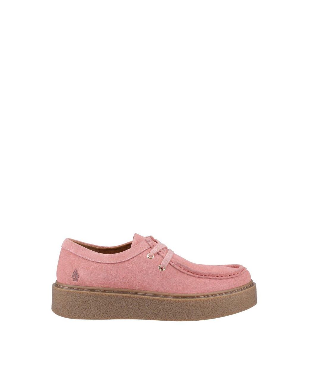 Hush Puppies Pink Bridie Suede Mocc Toe